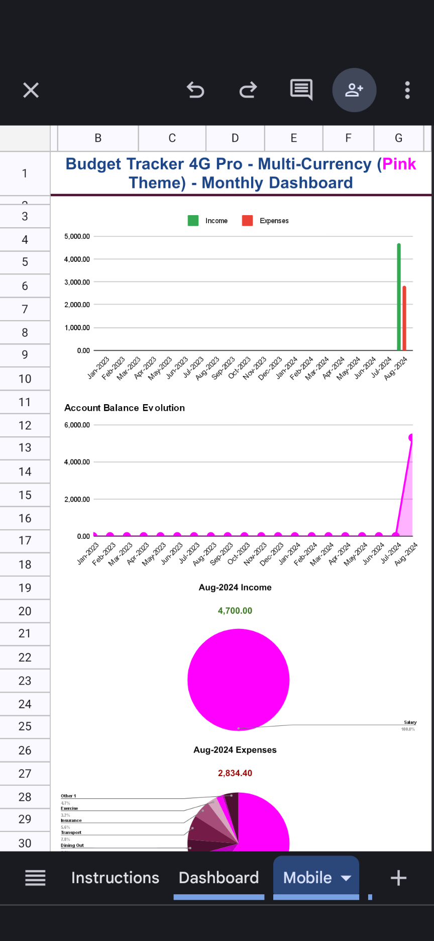 Budget Tracker 4G