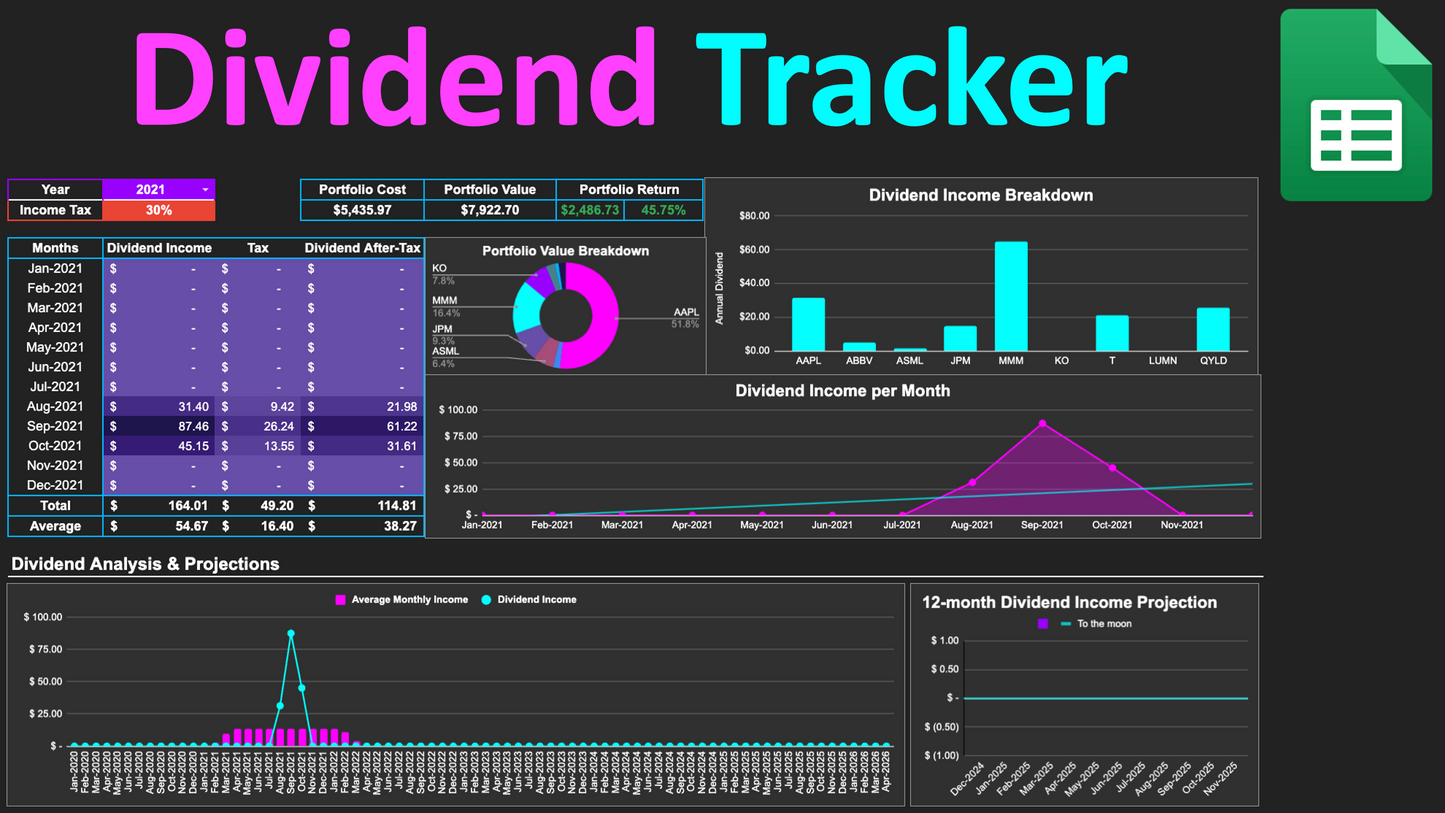 Dividend Tracker 1G Prototype