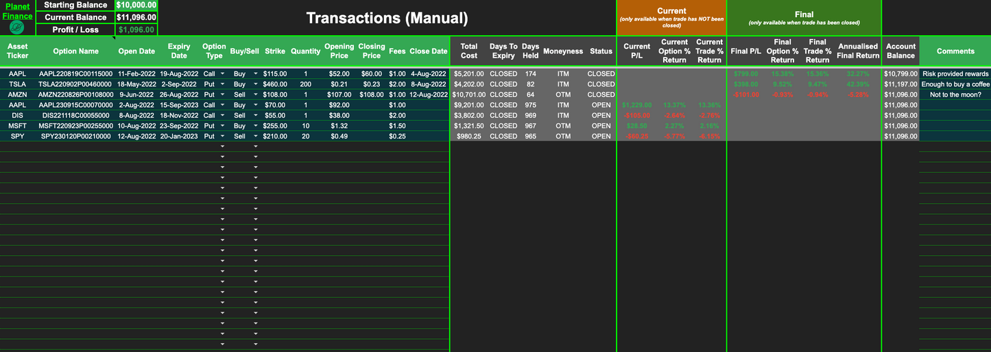 Options Tracker 1G Prototype