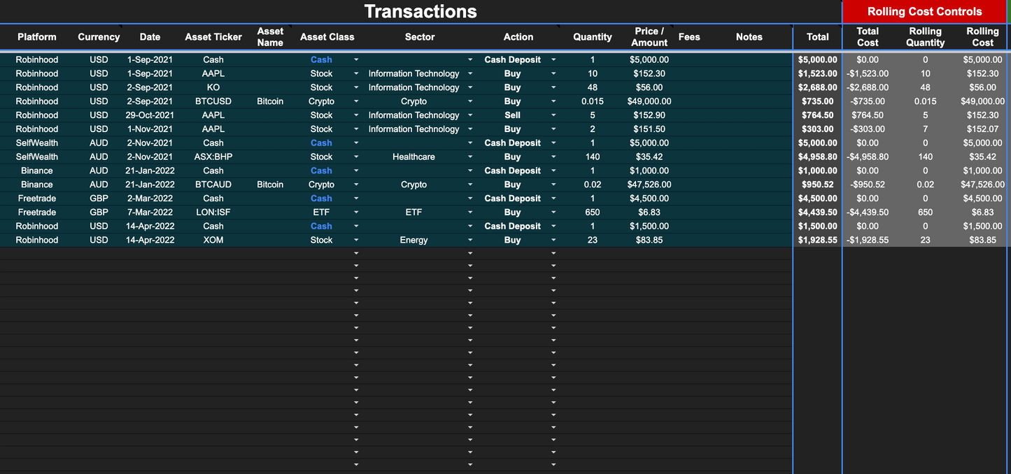 Portfolio Performance Tracker